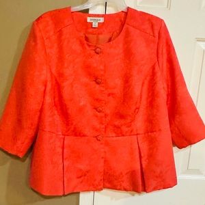 Gorgeous  & Classy  DANILLO Woman Coral Detailed Jacket . Size 22 W